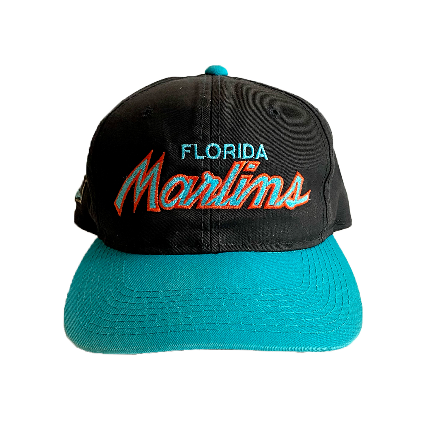 Sports Specialties Florida Marlins Black Dome Twill Script